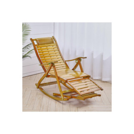 Bamboo Rocking Chair Foldable Recliner - thumbnail 2
