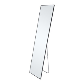 Modern Slim Frame Black Full Length Wall Mirror - thumbnail 2