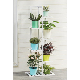Rustic Wooden Multi-Tiered Potted Plant Stand - thumbnail 1