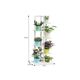 6 tier Alexander Free Form Multi Tiered Rubberwood Plant Stand - thumbnail 3