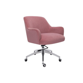 Office Home Chair Computer Desk Chair Swivel Adjustable Lift, Pink - thumbnail 3