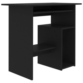 Desk Black 80x45x74 cm Engineered Wood - thumbnail 2