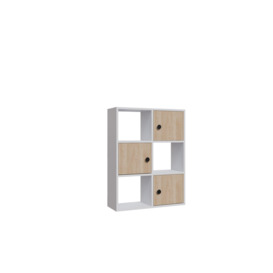 Tilton 3-tier and 3 Cabinets Bookcase Bookshelf Shelving Unit - thumbnail 3