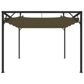 Garden Gazebo with Retractable Roof 3x3 m Taupe 180 g/mÂ² - thumbnail 3