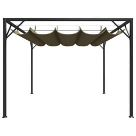 Garden Gazebo with Retractable Roof 3x3 m Taupe 180 g/mÂ² - thumbnail 2
