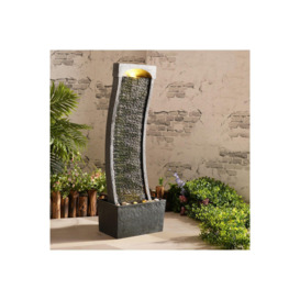 Garden Water Feature, Large Outdoor Curved Water Fountain - thumbnail 1