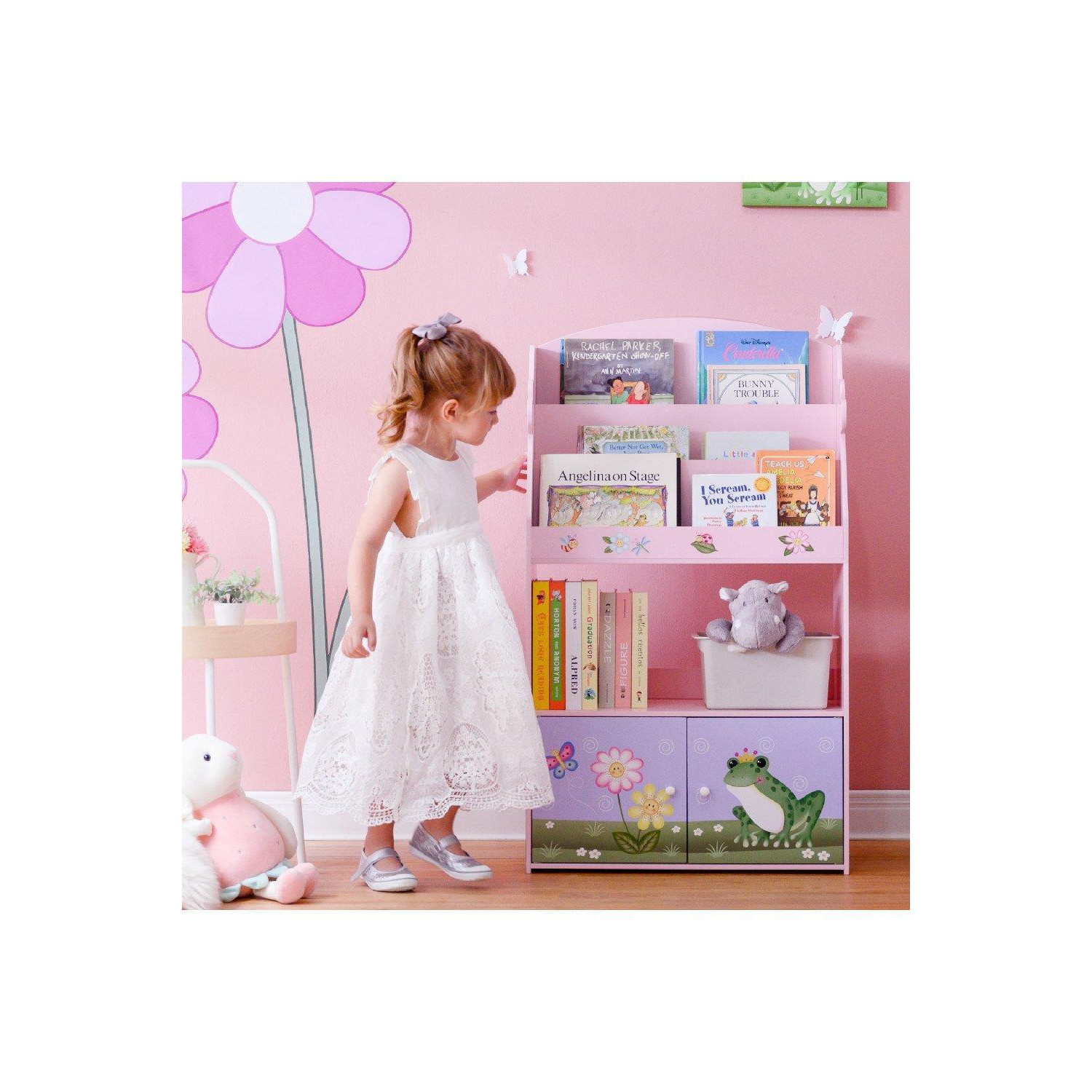 Fantasy Fields Magic Garden Kids 3-tier Wooden Bookcase & Storage - image 1