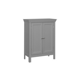 Stratford Bathroom Floor Cabinet Grey With 2 Shelves - thumbnail 2