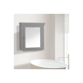 Bathroom Stratford Wooden Mirrored Medicine Cabinet Grey - thumbnail 2