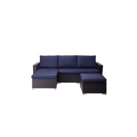 Outdoor Garden Furniture,Rattan Wicker Patio Sectional Sofa Set - thumbnail 2