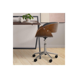 Valeria Padded Home Office Chair, Swivel Curved Desk Chair - thumbnail 2