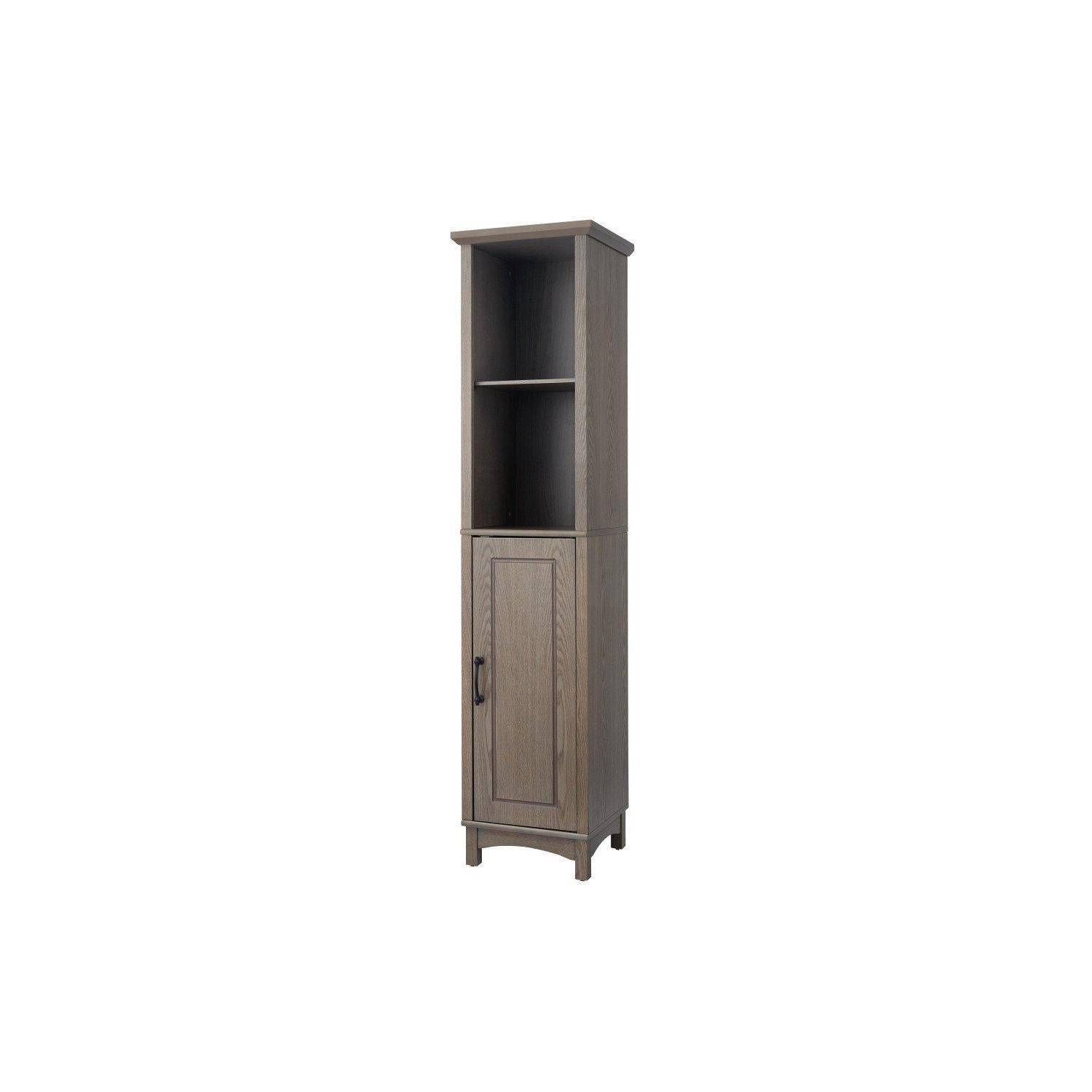 Russell Wooden Bathroom Linen Tower Storage Cabinet - image 1