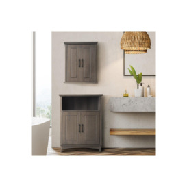 Russell Wooden Bathroom Free Standing Storage Cabinet - thumbnail 3
