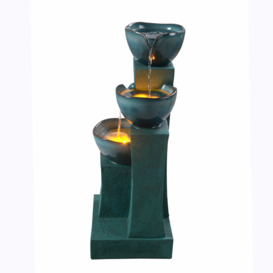 Outdoor Water Fountain with LED Lights, 72.5 cm Green - thumbnail 2