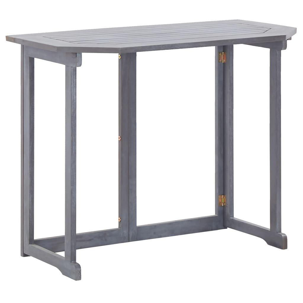 Folding Balcony Table 90x50x74 cm Solid Acacia Wood - image 1