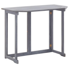 Folding Balcony Table 90x50x74 cm Solid Acacia Wood - thumbnail 1