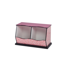 Pink Wooden Storage Drawers Toy Box Storage - thumbnail 2