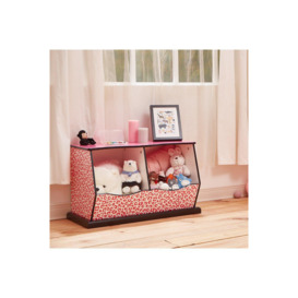 Pink Wooden Storage Drawers Toy Box Storage - thumbnail 3