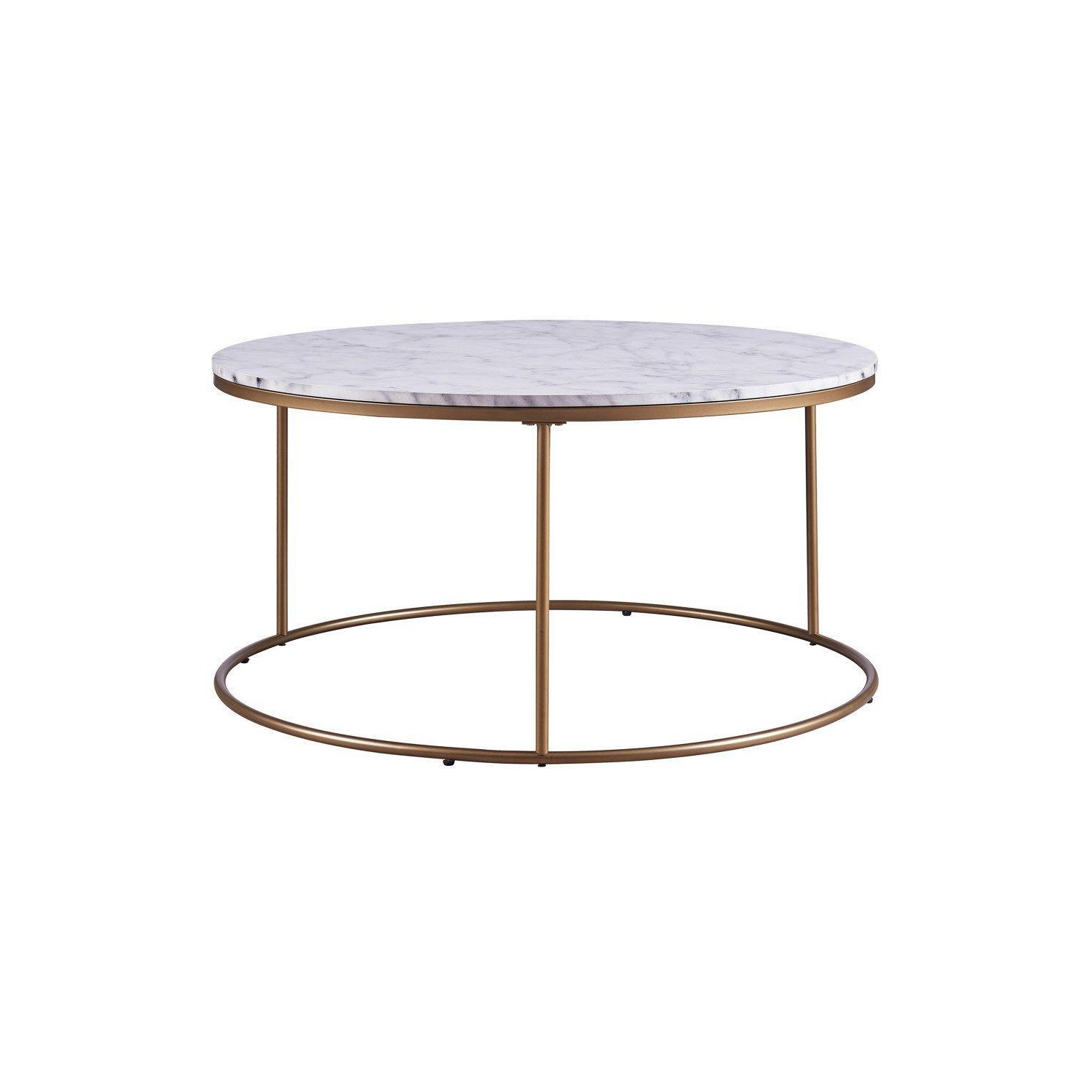 Marmo Large Round Coffee Table Marble Side Table - image 1