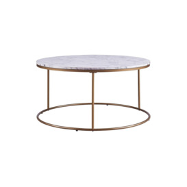 Marmo Large Round Coffee Table Marble Side Table - thumbnail 2