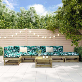 7 Piece Garden Lounge Set Impregnated Wood Pine