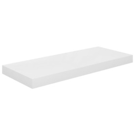 Floating Wall Shelf High Gloss White 60x23.5x3.8 cm MDF - thumbnail 2