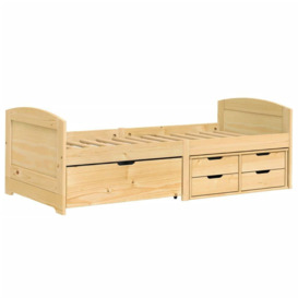 Day Bed with 5 Drawers IRUN 90x200 cm Solid Wood Pine - thumbnail 3