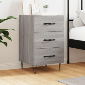 Bedside Cabinet Grey Sonoma 40x40x66 cm Engineered Wood
