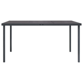 Outdoor Dining Table Anthracite 150x90x74 cm Steel - thumbnail 2