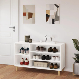 Shoe Cabinet White 102x36x60 cm Engineered Wood - thumbnail 3