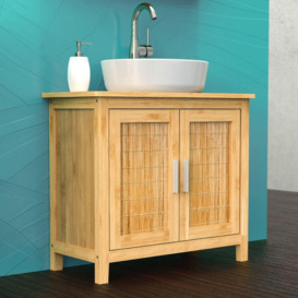 EISL Bathroom Base Cabinet Bamboo 67x28x60 cm - thumbnail 1