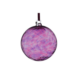 Sienna Glass 8cm Friendship Ball Pink and Purple