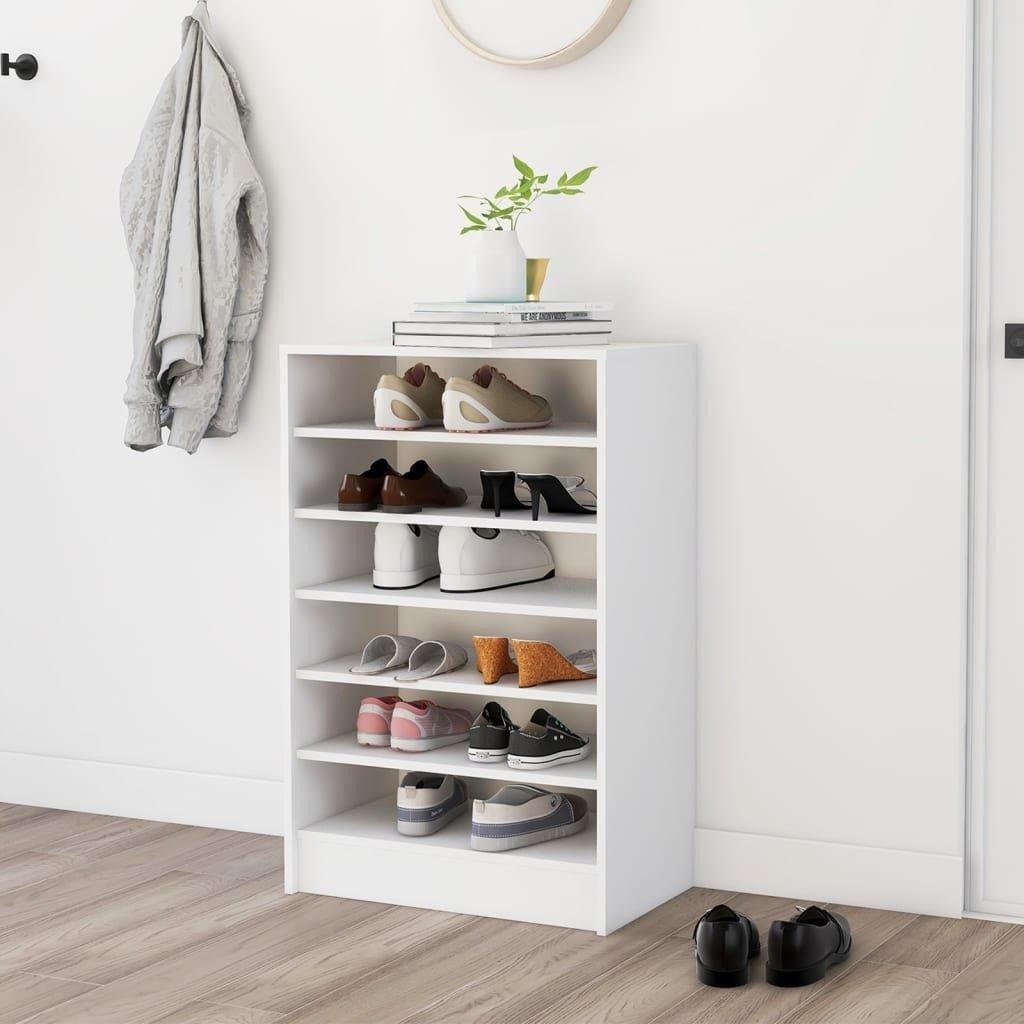 Shoe Cabinet White 60x35x92 cm Engineered Wood - image 1