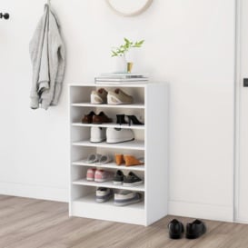 Shoe Cabinet White 60x35x92 cm Engineered Wood - thumbnail 1