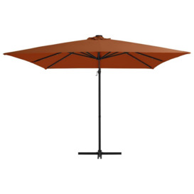 Cantilever Umbrella with LED lights Terracotta 250x250 cm - thumbnail 2