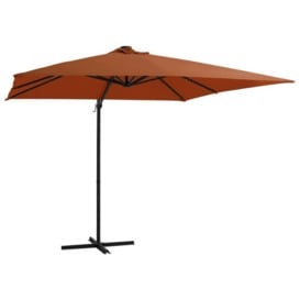 Cantilever Umbrella with LED lights Terracotta 250x250 cm - thumbnail 1