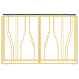 Console Table Gold 110x30x70 cm Stainless Steel and Glass - thumbnail 3