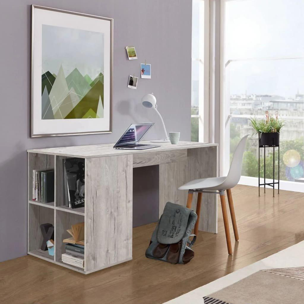 FMD Desk with Side Shelves 117x73x75 cm Sand Oak - image 1
