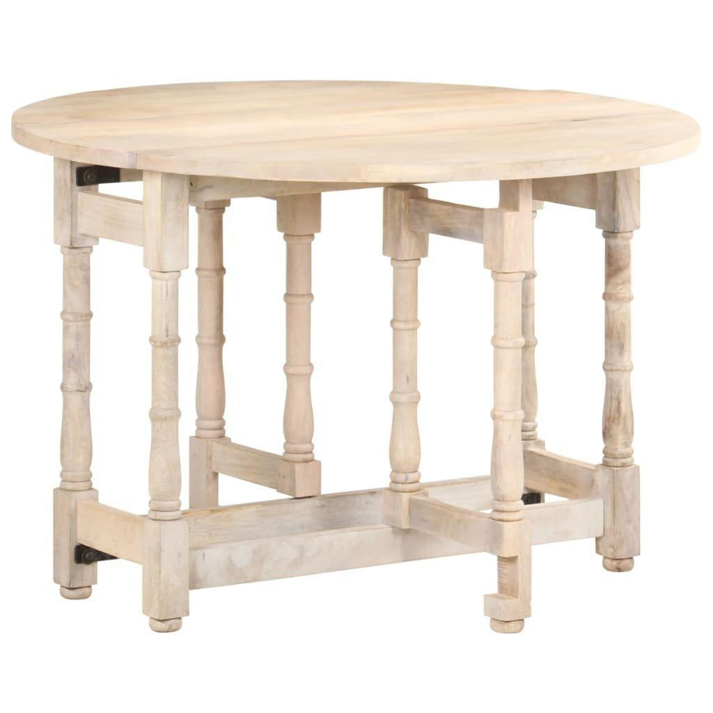 Dining Table Round 110x76 cm Solid Mango Wood - image 1