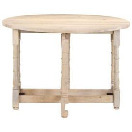 Dining Table Round 110x76 cm Solid Mango Wood - thumbnail 2