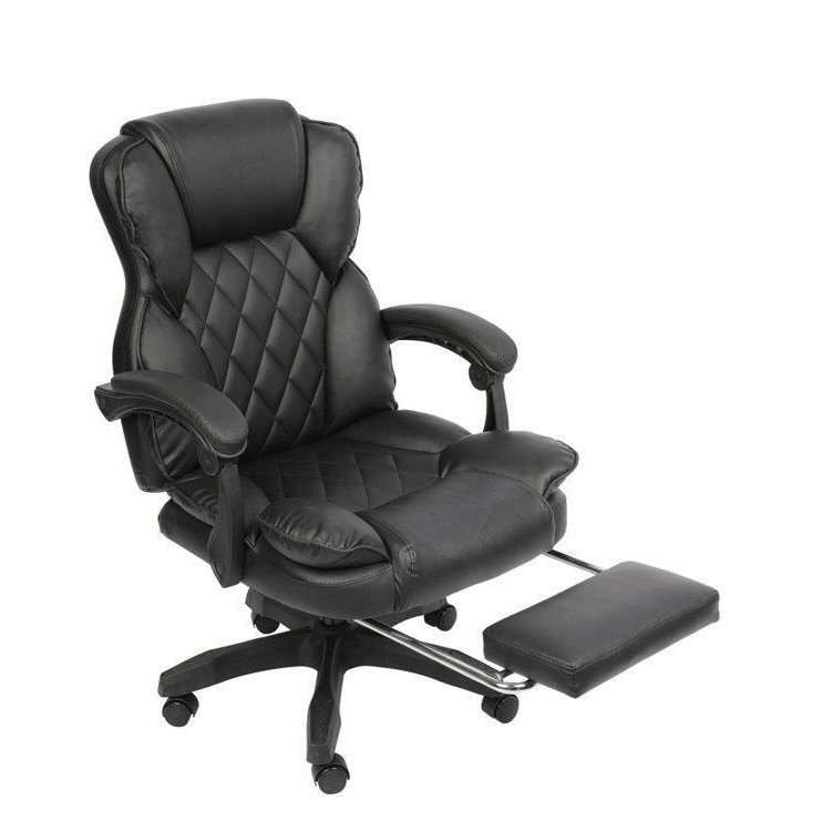 Executive Office Chair with Leatherette Padding, Ergonomic Design, Padded Armrests & Footrest - image 1