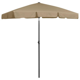 Beach Umbrella Taupe 180x120 cm - thumbnail 2