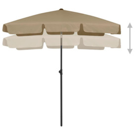 Beach Umbrella Taupe 180x120 cm - thumbnail 3