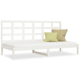 Day Bed White 90x200 cm Solid Wood Pine - thumbnail 2