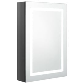 LED Bathroom Mirror Cabinet Shining Grey 50x13x70 cm - thumbnail 2