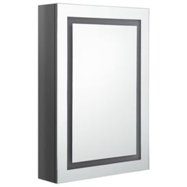 LED Bathroom Mirror Cabinet Shining Grey 50x13x70 cm - thumbnail 3