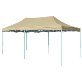 Foldable Tent Pop-Up 3x6 m Cream White - thumbnail 1