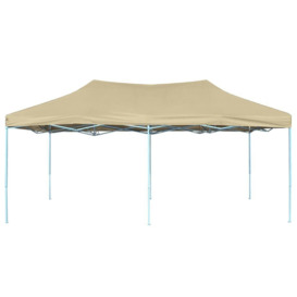 Foldable Tent Pop-Up 3x6 m Cream White - thumbnail 2