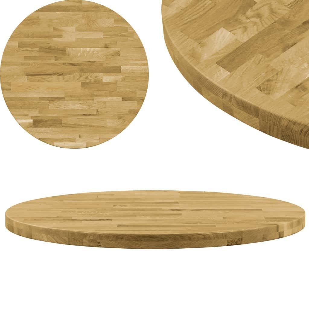 Table Top Solid Oak Wood Round 44 mm 400 mm - image 1
