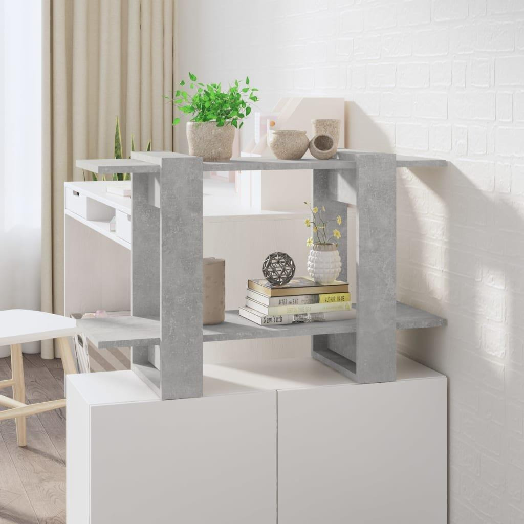Book Cabinet/Room Divider Concrete Grey 80x30x51 cm - image 1